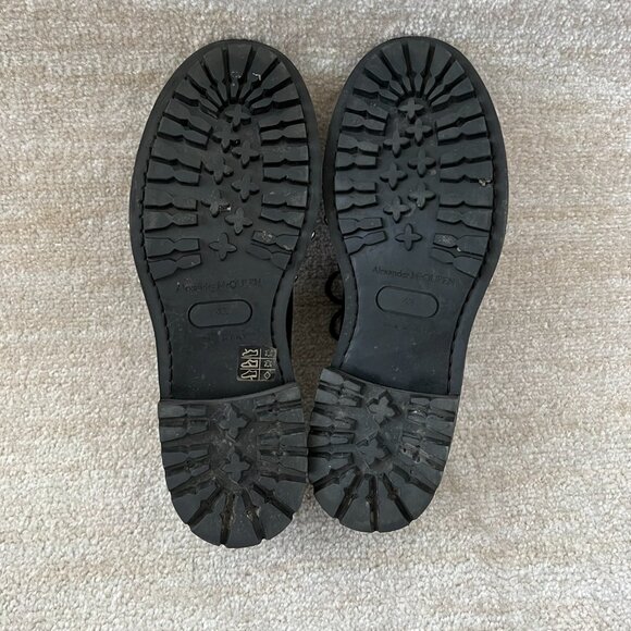 Alexander McQueen Hobnail Studded Derby Shoes 43 Black - Picture 7 of 11